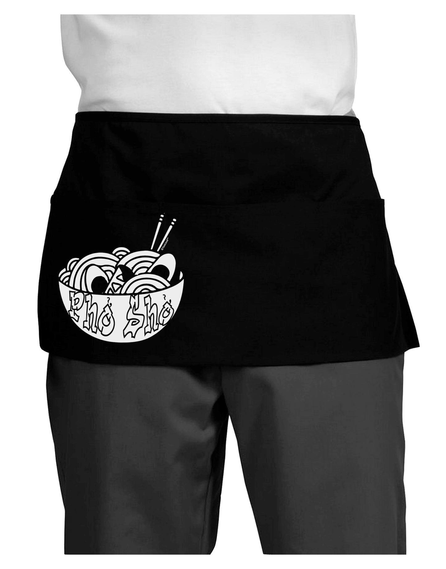 Pho Sho Dark Dark Adult Mini Waist Apron-Aprons - Waist-TooLoud-Black-One-Size-Davson Sales