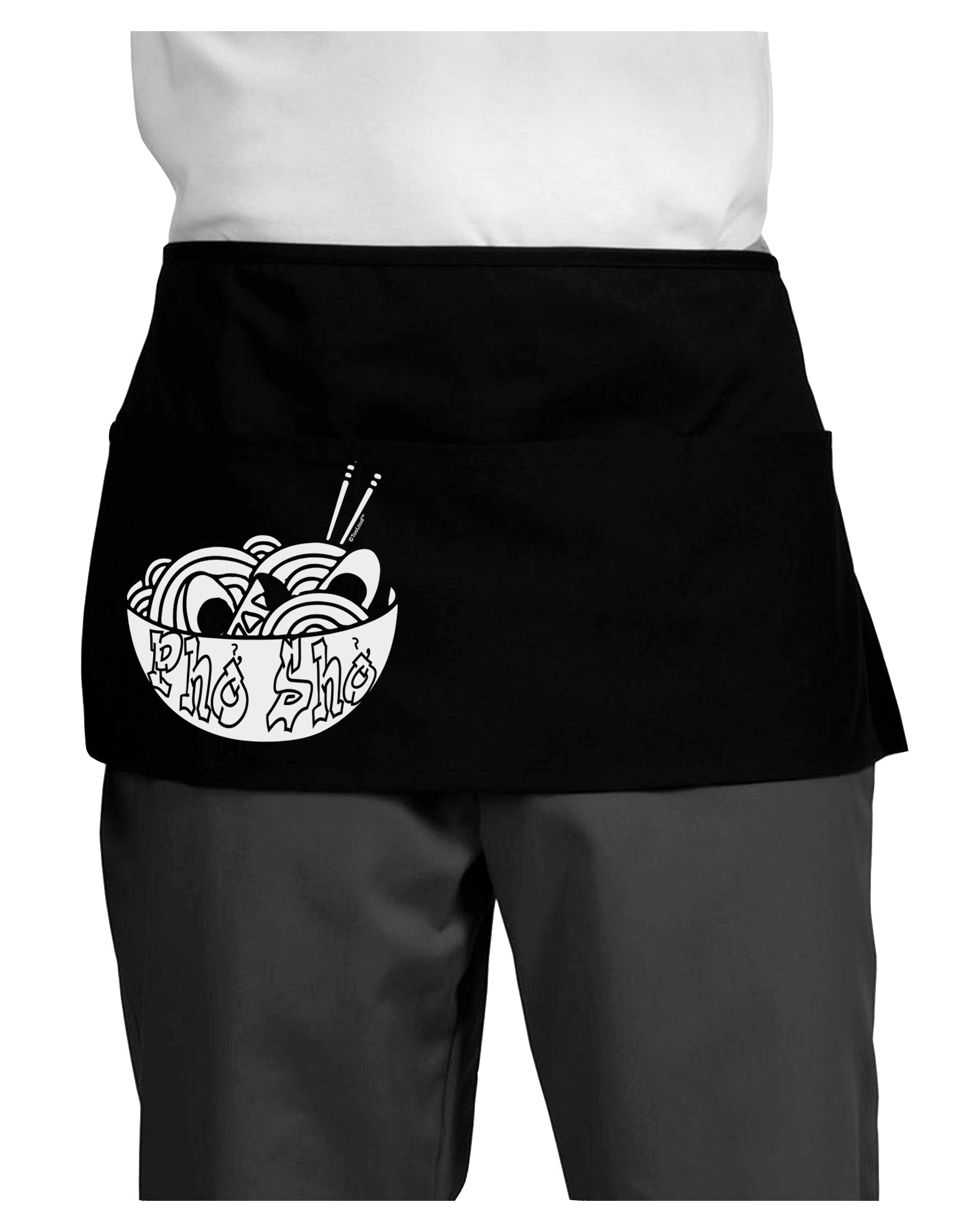 Pho Sho Dark Dark Adult Mini Waist Apron-Aprons - Waist-TooLoud-Black-One-Size-Davson Sales