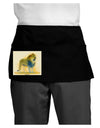 Lion Watercolor 1 Dark Adult Mini Waist Apron, Server Apron-Mini Waist Apron-TooLoud-Black-One-Size-Davson Sales