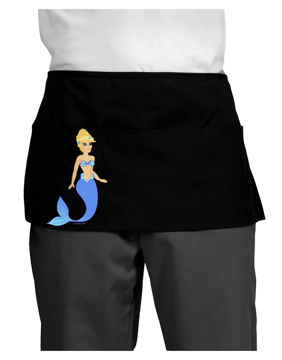 Mermaid Design - Blue Dark Adult Mini Waist Apron, Server Apron-Mini Waist Apron-TooLoud-Black-One-Size-Davson Sales