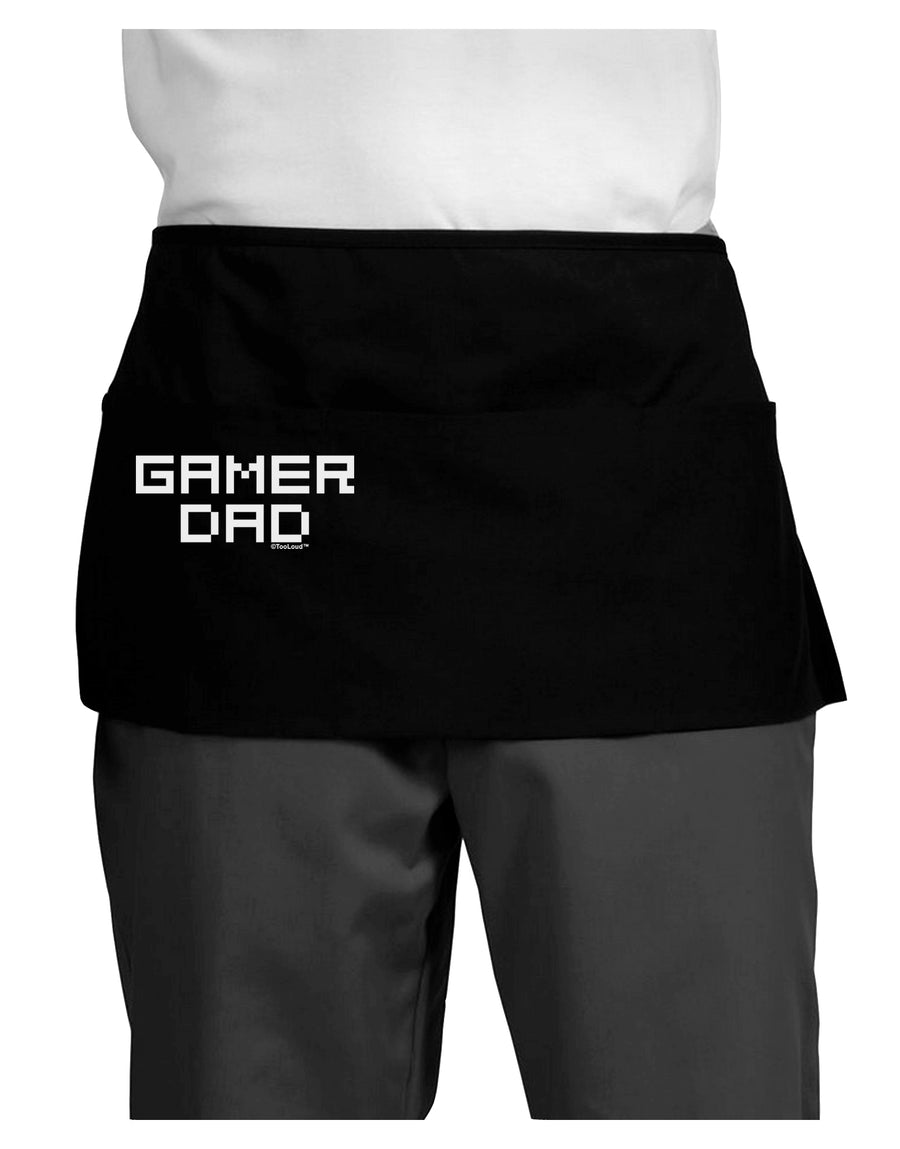 Gamer Dad Dark Adult Mini Waist Apron, Server Apron by TooLoud-Bib Apron-TooLoud-Black-One-Size-Davson Sales