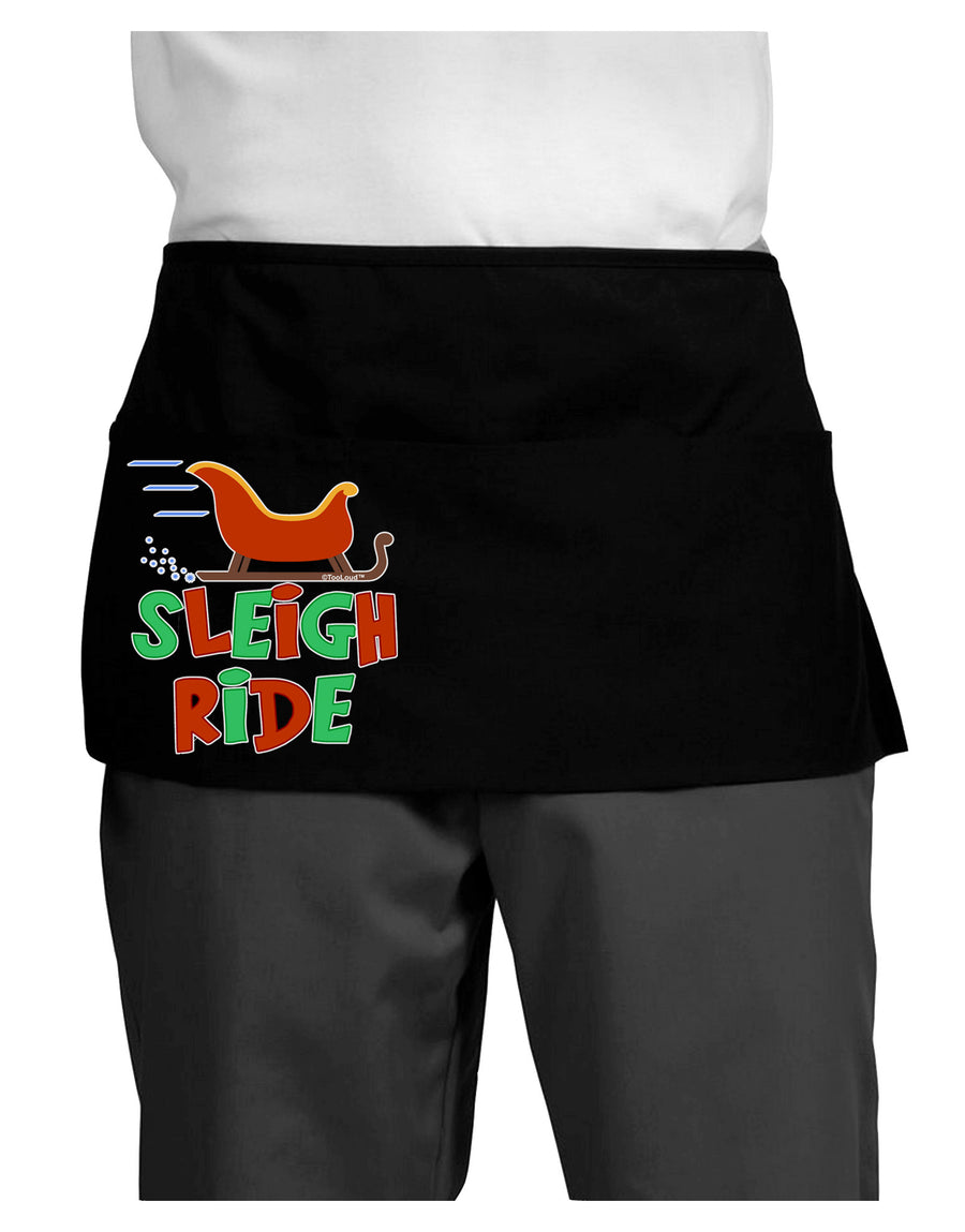 Sleigh Ride Color Dark Adult Mini Waist Apron, Server Apron-Mini Waist Apron-TooLoud-Black-One-Size-Davson Sales