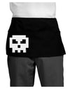 Retro 8-Bit Skull Dark Adult Mini Waist Apron, Server Apron-Mini Waist Apron-TooLoud-Black-One-Size-Davson Sales