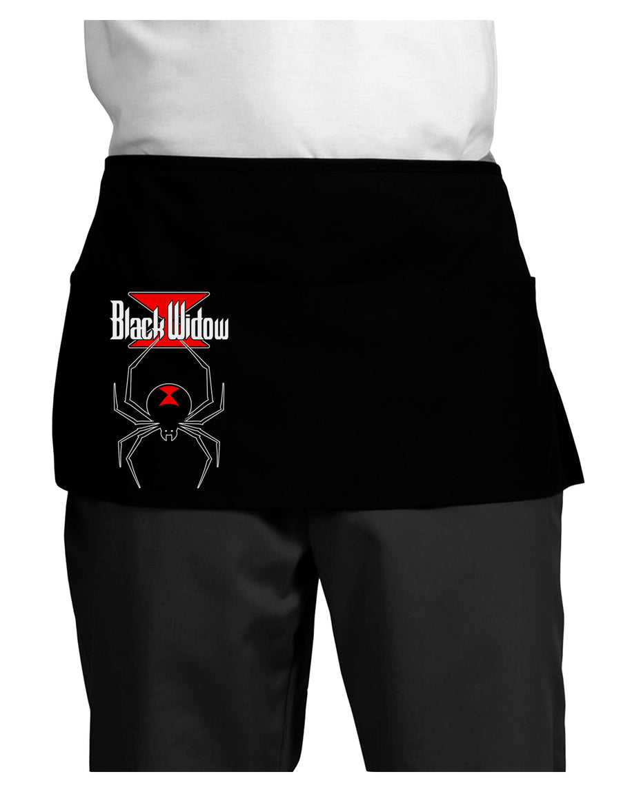 Black Widow Spider Design - Logo Dark Adult Mini Waist Apron, Server Apron-Mini Waist Apron-TooLoud-Black-One-Size-Davson Sales