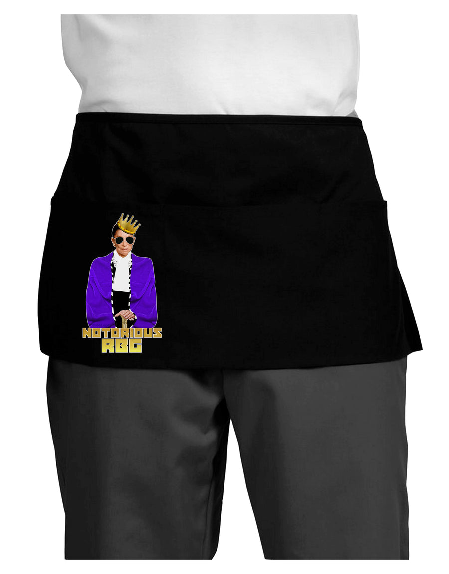 Notorious RBG Dark Adult Mini Waist Apron, Server Apron by TooLoud-Bib Apron-TooLoud-Black-One-Size-Davson Sales