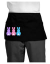 Three Easter Bunnies - Pastels Dark Adult Mini Waist Apron, Server Apron by TooLoud-Mini Waist Apron-TooLoud-Black-One-Size-Davson Sales