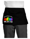 Love Always Wins with Date - Marriage Equality Dark Adult Mini Waist Apron, Server Apron-Mini Waist Apron-TooLoud-Black-One-Size-Davson Sales