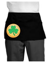 Shamrock Button Vector Design Dark Adult Mini Waist Apron, Server Apron by TooLoud-Mini Waist Apron-TooLoud-Black-One-Size-Davson Sales