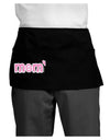 Mom to the Fourth Power - Cute Mom of 4 Design Dark Adult Mini Waist Apron, Server Apron by TooLoud-Mini Waist Apron-TooLoud-Black-One-Size-Davson Sales