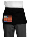 American Breakfast Flag - Bacon and Eggs - Mmmmerica Dark Adult Mini Waist Apron, Server Apron-Mini Waist Apron-TooLoud-Black-One-Size-Davson Sales