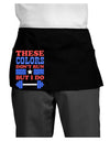 These Colors Don't Run But I Do - Patriotic Workout Dark Adult Mini Waist Apron, Server Apron-Mini Waist Apron-TooLoud-Black-One-Size-Davson Sales