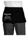 Gaymer Color Dark Adult Mini Waist Apron, Server Apron-Mini Waist Apron-TooLoud-Black-One-Size-Davson Sales