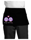 Owl You Need Is Love - Purple Owls Dark Adult Mini Waist Apron, Server Apron by TooLoud-Mini Waist Apron-TooLoud-Black-One-Size-Davson Sales