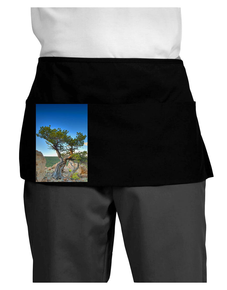 Colorado Landscape Tree Dark Adult Mini Waist Apron, Server Apron-Mini Waist Apron-TooLoud-Black-One-Size-Davson Sales