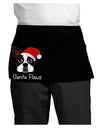 Santa Paws Christmas Dog Dark Adult Mini Waist Apron, Server Apron-Mini Waist Apron-TooLoud-Black-One-Size-Davson Sales