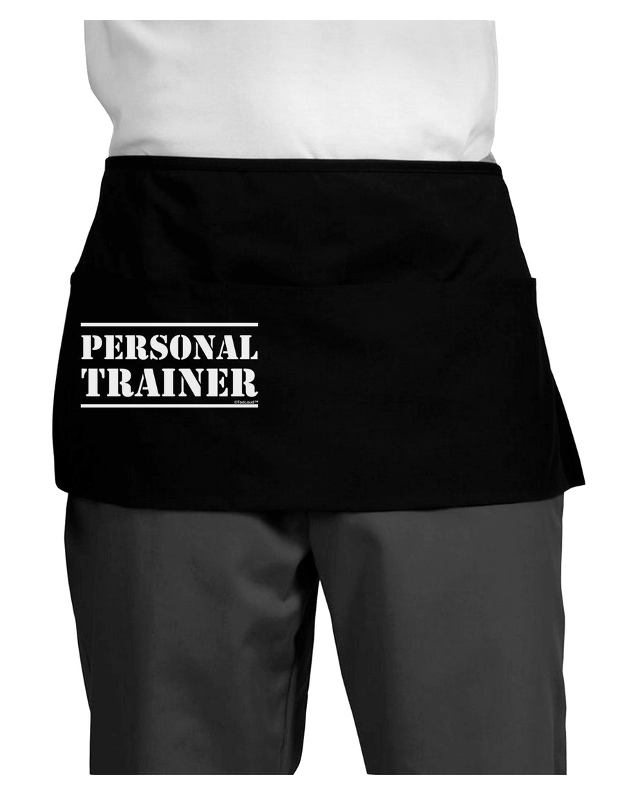 Personal Trainer Military Text Dark Adult Mini Waist Apron-Aprons - Waist-TooLoud-Black-One-Size-Davson Sales