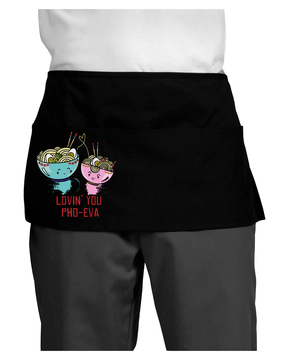 Lovin you Pho Eva Dark Dark Adult Mini Waist Apron Black One-Size Tool