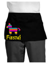 Colorful Pinata Design - Fiesta Dark Adult Mini Waist Apron, Server Apron by TooLoud-Mini Waist Apron-TooLoud-Black-One-Size-Davson Sales