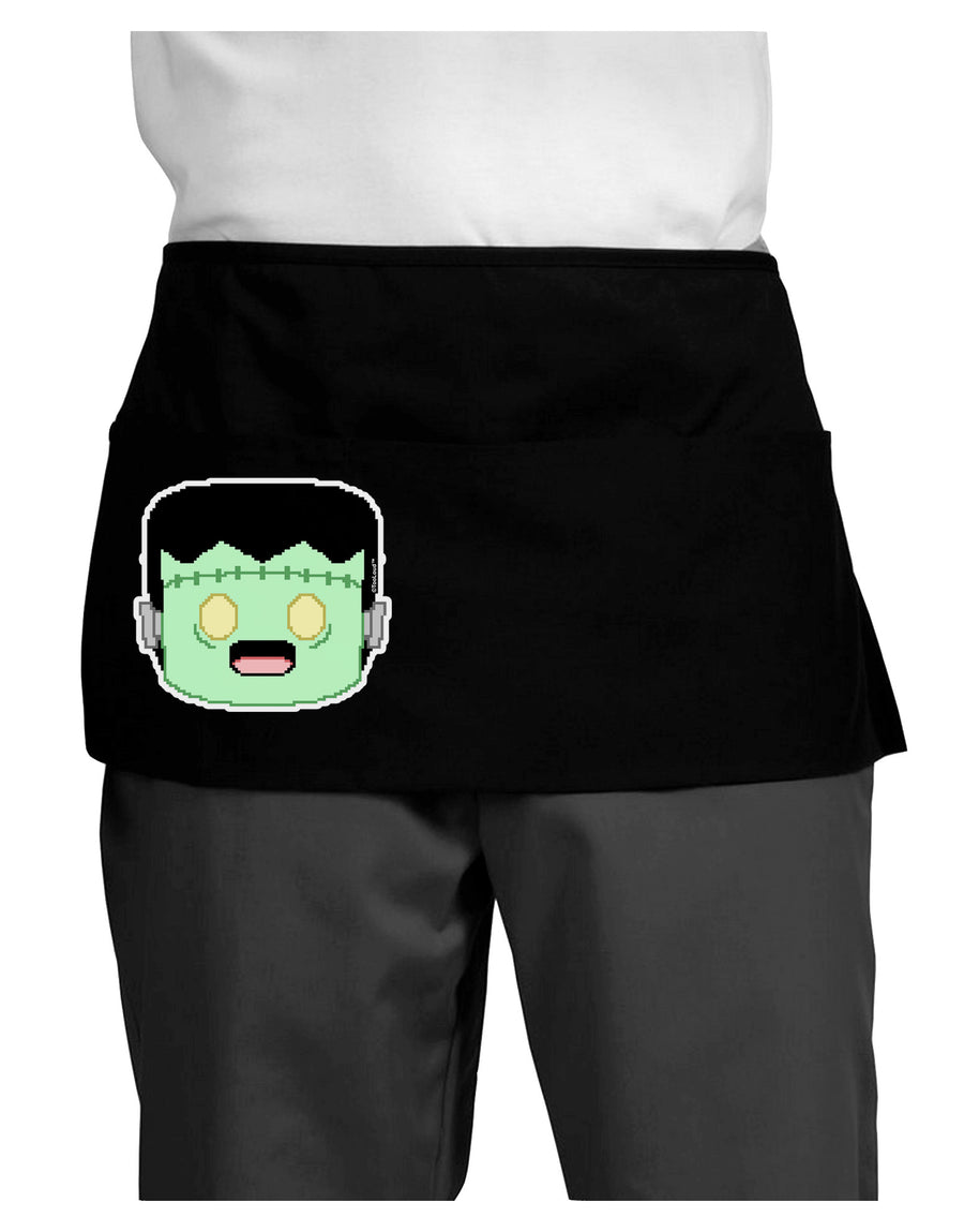 Cute Pixel Monster Dark Adult Mini Waist Apron, Server Apron-Mini Waist Apron-TooLoud-Black-One-Size-Davson Sales