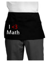 I Heart Math Dark Adult Mini Waist Apron, Server Apron by TooLoud-Mini Waist Apron-TooLoud-Black-One-Size-Davson Sales