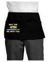 4th Be With You Beam Sword 2 Dark Adult Mini Waist Apron, Server Apron-Mini Waist Apron-TooLoud-Black-One-Size-Davson Sales