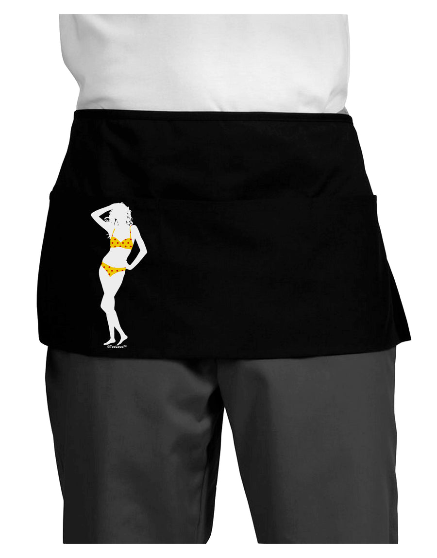 Polka Dot Bikini Shadow Dark Adult Mini Waist Apron, Server Apron by TooLoud-Mini Waist Apron-TooLoud-Black-One-Size-Davson Sales