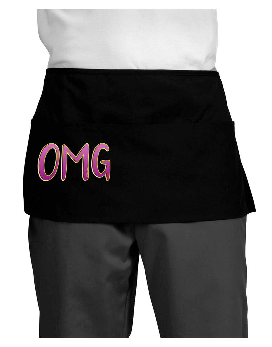 OMG Dark Adult Mini Waist Apron, Server Apron by TooLoud-Mini Waist Apron-TooLoud-Black-One-Size-Davson Sales