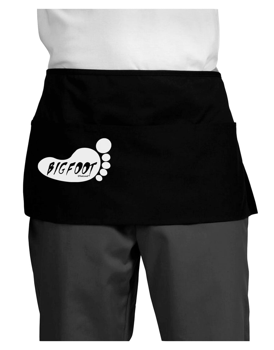 Bigfoot Dark Adult Mini Waist Apron, Server Apron by TooLoud-Mini Waist Apron-TooLoud-Black-One-Size-Davson Sales