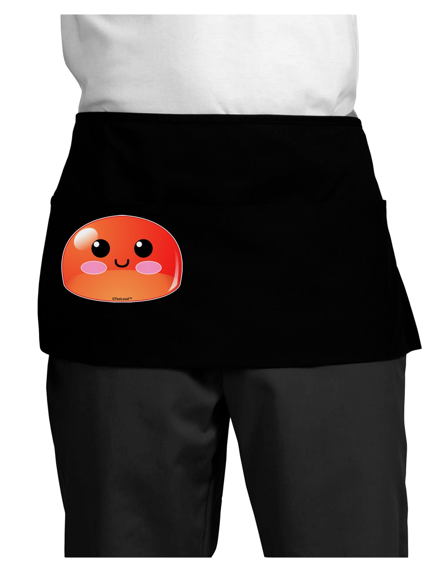 Cute RPG Slime - Red Dark Adult Mini Waist Apron, Server Apron by TooLoud-Mini Waist Apron-TooLoud-Black-One-Size-Davson Sales