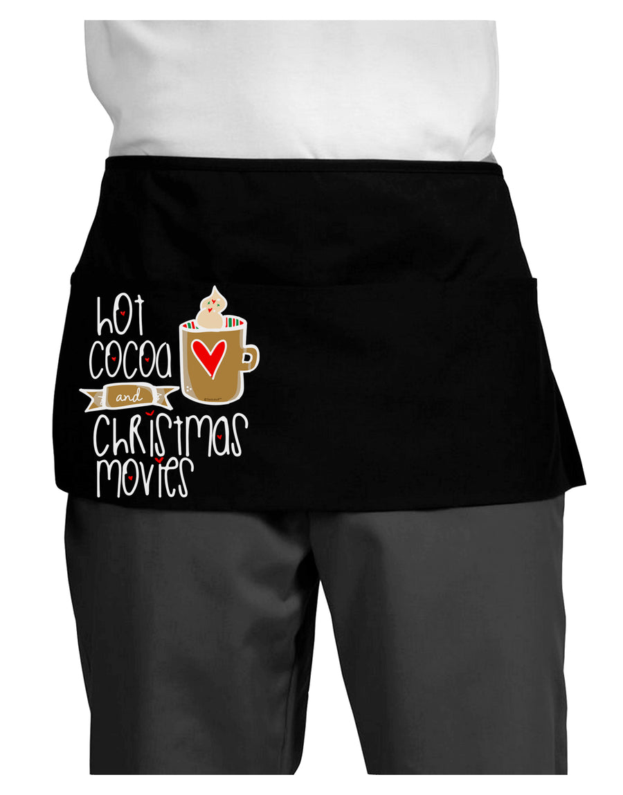 Hot Cocoa and Christmas Movies Dark Dark Adult Mini Waist Apron-Aprons - Waist-TooLoud-Black-One-Size-Davson Sales