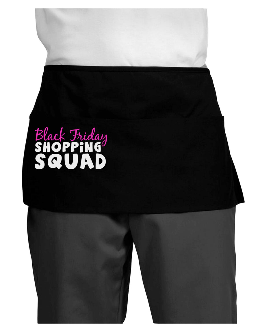 Black Friday Shopping Squad Dark Adult Mini Waist Apron, Server Apron-Mini Waist Apron-TooLoud-Black-One-Size-Davson Sales