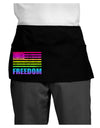 American Pride - Rainbow Flag - Freedom Dark Adult Mini Waist Apron, Server Apron-Mini Waist Apron-TooLoud-Black-One-Size-Davson Sales