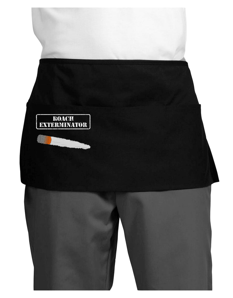 Roach Exterminator - Marijuana Dark Adult Mini Waist Apron, Server Apron-Mini Waist Apron-TooLoud-Black-One-Size-Davson Sales