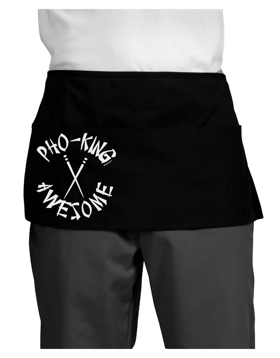 PHO KING AWESOME, Funny Vietnamese Soup Vietnam Foodie Dark Dark Adult Mini Waist Apron-Aprons - Waist-TooLoud-Black-One-Size-Davson Sales