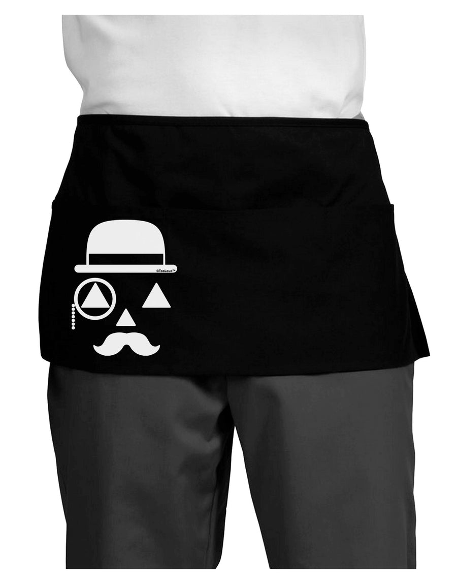 Gentleman Jack-o-lantern Dark Adult Mini Waist Apron, Server Apron-Mini Waist Apron-TooLoud-Black-One-Size-Davson Sales