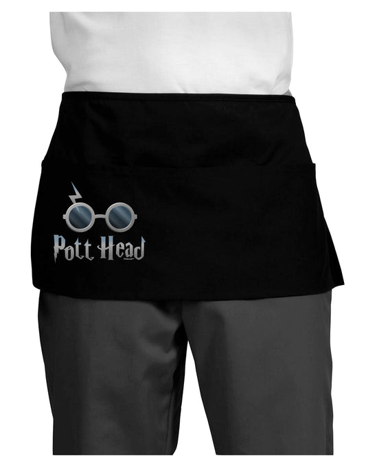 Pott Head Magic Glasses Dark Adult Mini Waist Apron, Server Apron-Mini Waist Apron-TooLoud-Black-One-Size-Davson Sales