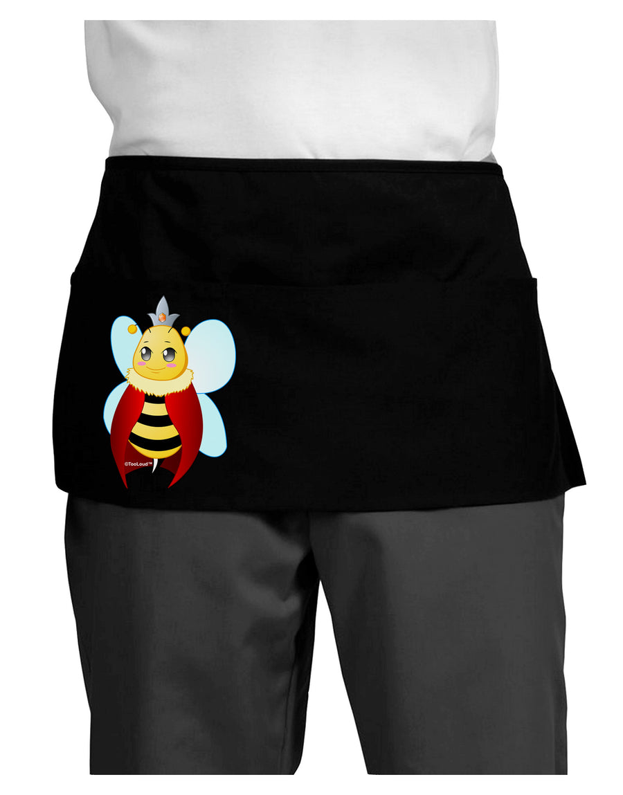 Queen Bee Mothers Day Dark Adult Mini Waist Apron, Server Apron-Mini Waist Apron-TooLoud-Black-One-Size-Davson Sales