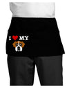 I Heart My - Cute Boxer Dog Dark Adult Mini Waist Apron, Server Apron by TooLoud-Mini Waist Apron-TooLoud-Black-One-Size-Davson Sales