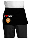 I Heart My - Cute Pomeranian Dog Dark Adult Mini Waist Apron, Server Apron by TooLoud-Mini Waist Apron-TooLoud-Black-One-Size-Davson Sales