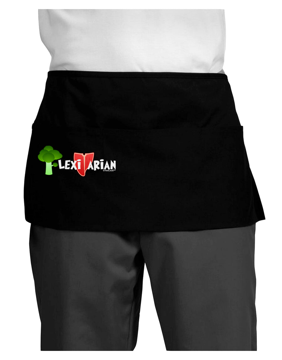 Flexitarian Dark Adult Mini Waist Apron, Server Apron by TooLoud-Mini Waist Apron-TooLoud-Black-One-Size-Davson Sales