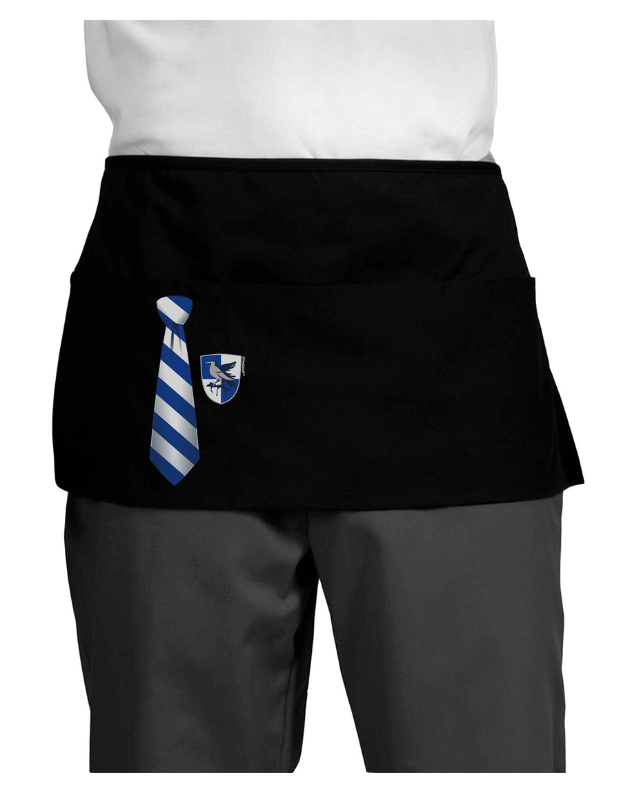 Wizard Tie Blue and Silver Dark Adult Mini Waist Apron, Server Apron-Mini Waist Apron-TooLoud-Black-One-Size-Davson Sales