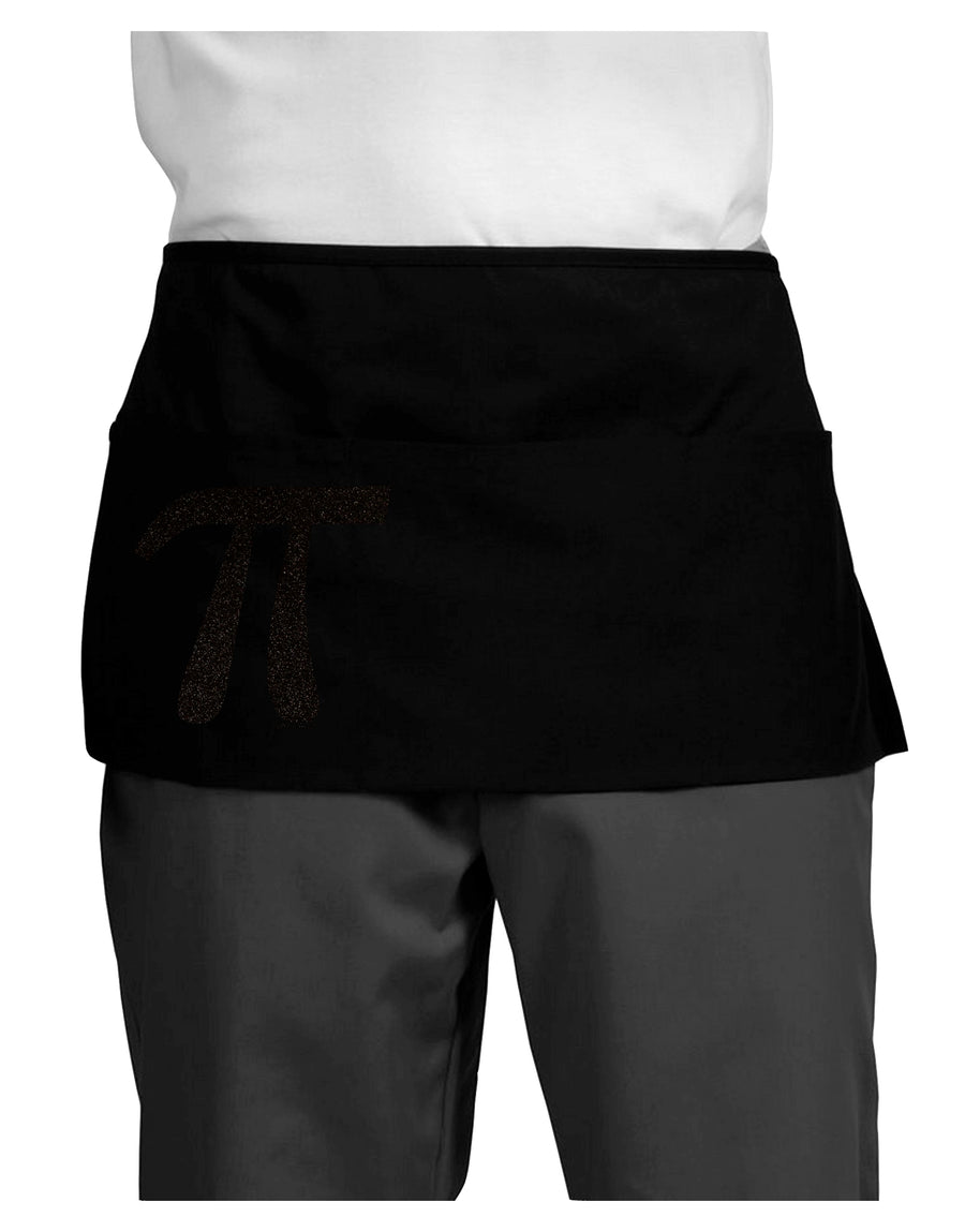 Pi Symbol Glitter - Black Dark Adult Mini Waist Apron, Server Apron by TooLoud-Mini Waist Apron-TooLoud-Black-One-Size-Davson Sales