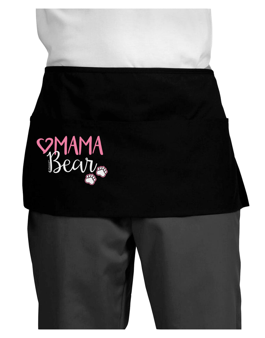 Mama Bear Paws Dark Adult Mini Waist Apron, Server Apron-Mini Waist Apron-TooLoud-Black-One-Size-Davson Sales