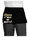 Feliz Cinco de Mayo - Fiesta Icons Dark Adult Mini Waist Apron, Server Apron by TooLoud-Mini Waist Apron-TooLoud-Black-One-Size-Davson Sales