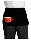 Cute Christmas Drink Eggnog Dark Adult Mini Waist Apron, Server Apron-Mini Waist Apron-TooLoud-Black-One-Size-Davson Sales