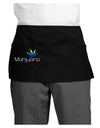 Marijuana Text and Leaf - Rainbow Dark Adult Mini Waist Apron, Server Apron-Mini Waist Apron-TooLoud-Black-One-Size-Davson Sales