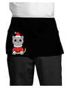 Mr. Whiskerton Santa Suit - Christmas Dark Adult Mini Waist Apron, Server Apron by TooLoud-Mini Waist Apron-TooLoud-Black-One-Size-Davson Sales