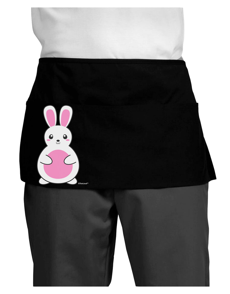 Cute Easter Bunny - Pink Dark Adult Mini Waist Apron, Server Apron by TooLoud-Mini Waist Apron-TooLoud-Black-One-Size-Davson Sales