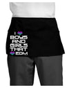 I Heart Boys and Girls That Heart EDM Dark Adult Mini Waist Apron, Server Apron-Mini Waist Apron-TooLoud-Black-One-Size-Davson Sales