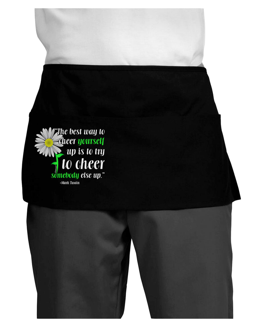 Cheer Yourself Up Mark Twain Dark Adult Mini Waist Apron, Server Apron-Mini Waist Apron-TooLoud-Black-One-Size-Davson Sales